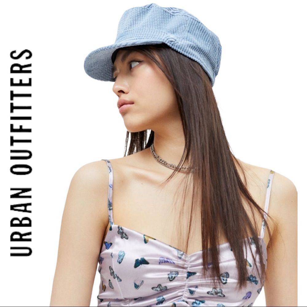 NEW Urban Outfitters UO Blue Corduroy Fisherman Cap Hat